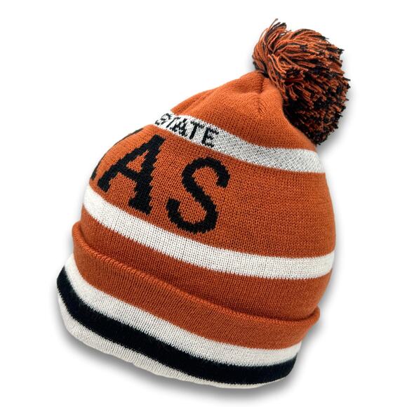 Texas Lone Star State Long Beanie Double Layered Pom Winter Snowboard Ski Hat - Picture 3 of 7